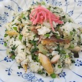 春菊とお魚の和風チャーハン